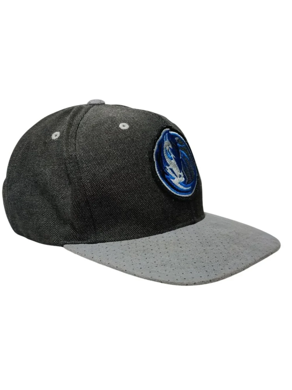 Mitchell & Ness Dallas Mavericks Hat Snapback Gray Black Retro NBA Adjustable